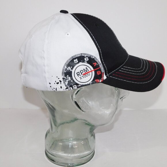 HONDA RPM X1000 Full Fit OS Adjustable Hat Cap Black White - Picture 8 of 11
